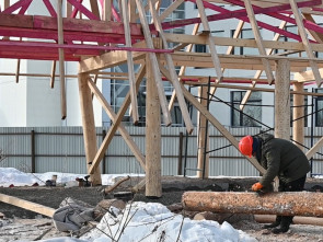 Новый вид обретает набережная камчатской реки Авача в городе Елизово