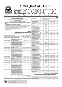 Газета &laquo;Официальные ведомости&raquo; №59-60 (7178-7179) за 30 июня 2026 г.