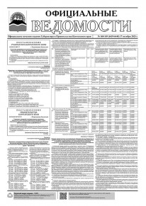 Газета &laquo;Официальные ведомости&raquo; №168-169 (6439-6440) за 17 октября 2023 г.