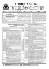 Газета &laquo;Официальные ведомости&raquo; спецвыпуск №6 (6735-6745) за 14 октября 2024 г.