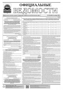 Газета &laquo;Официальные ведомости&raquo; №183 (6465) за 16 ноября 2023 г.