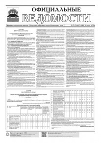 Газета &laquo;Официальные ведомости&raquo; №72-74 (6917-6919) за 10 июня 2025 г.